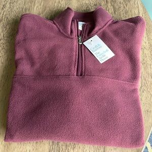 Mens Croft & Barrow Quarter Zip Arctic Fleece - Maroon